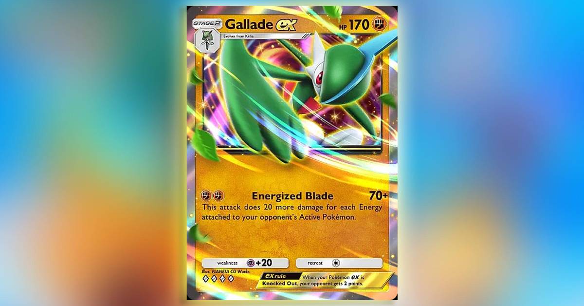 gallade ex pokemon card M 35/108 the game is never the same twice Gallade EX Box - XY