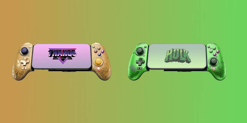The GameSir G8 Plus Thanos and Hulk editions side by side