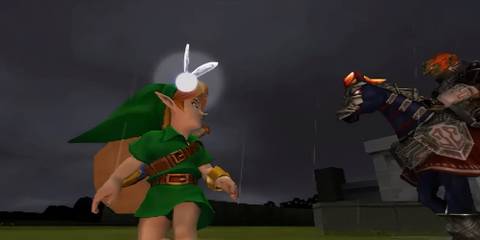 ganon intimidating link on his horse