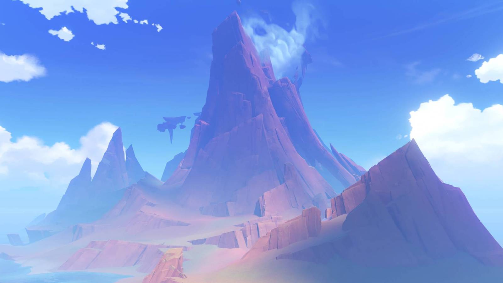 An image from Genshin Impact showing Natlan's Great Volcano of Tollan.