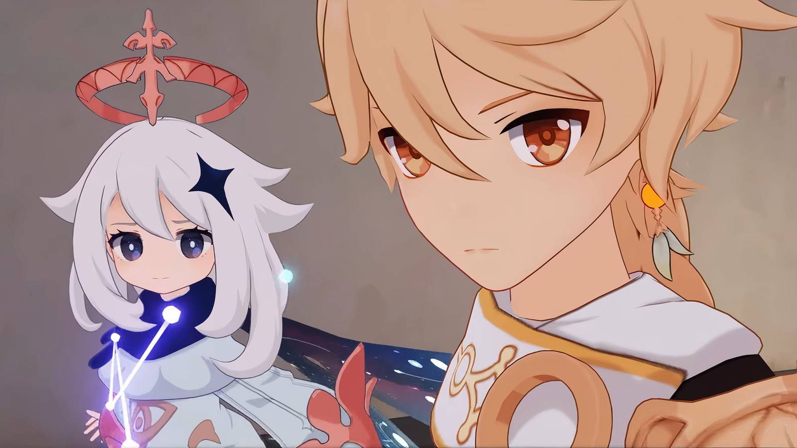 Genshin Impact Paimon and Traveler