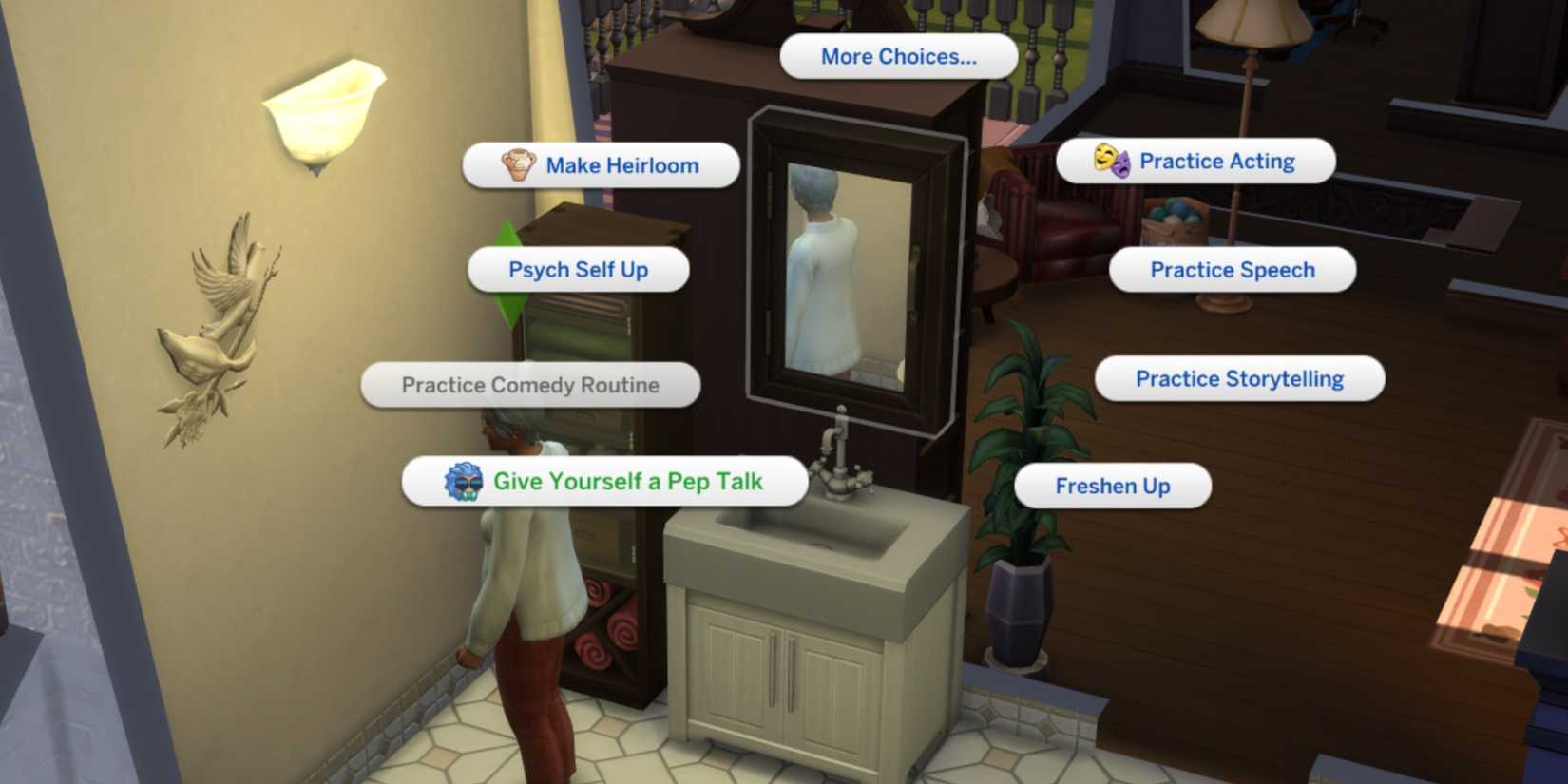 Give Yourself a Pep Talk the sims 4