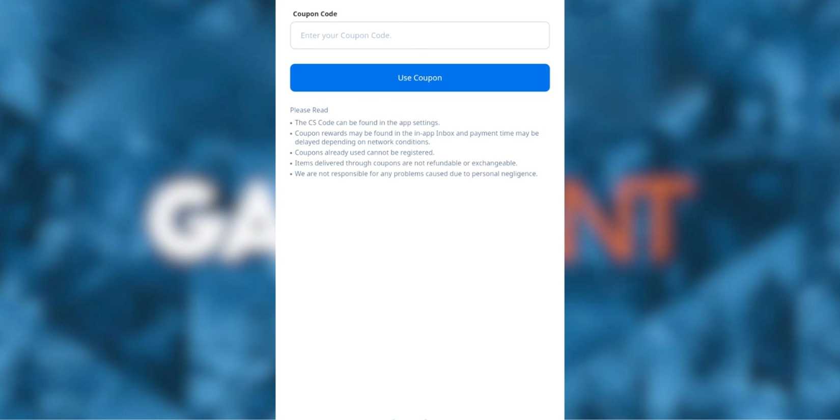 Gods & Demons the codes tab