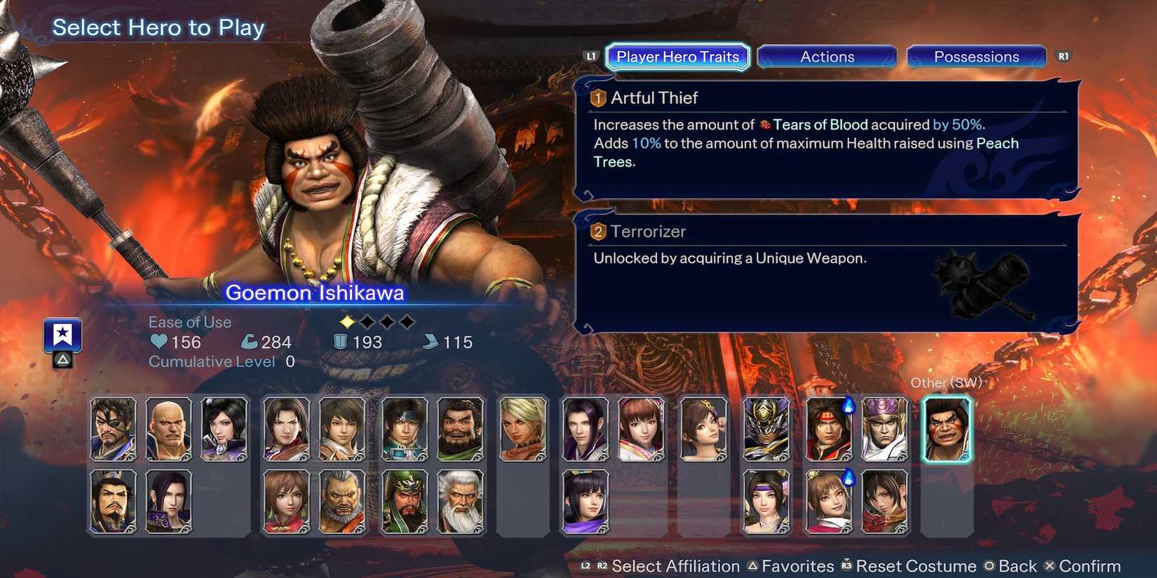 Goemon Ishikawa in Warriors Abyss