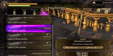 Gold Captain’s Launcher in Like a Dragon Pirate Yakuza in Hawaii