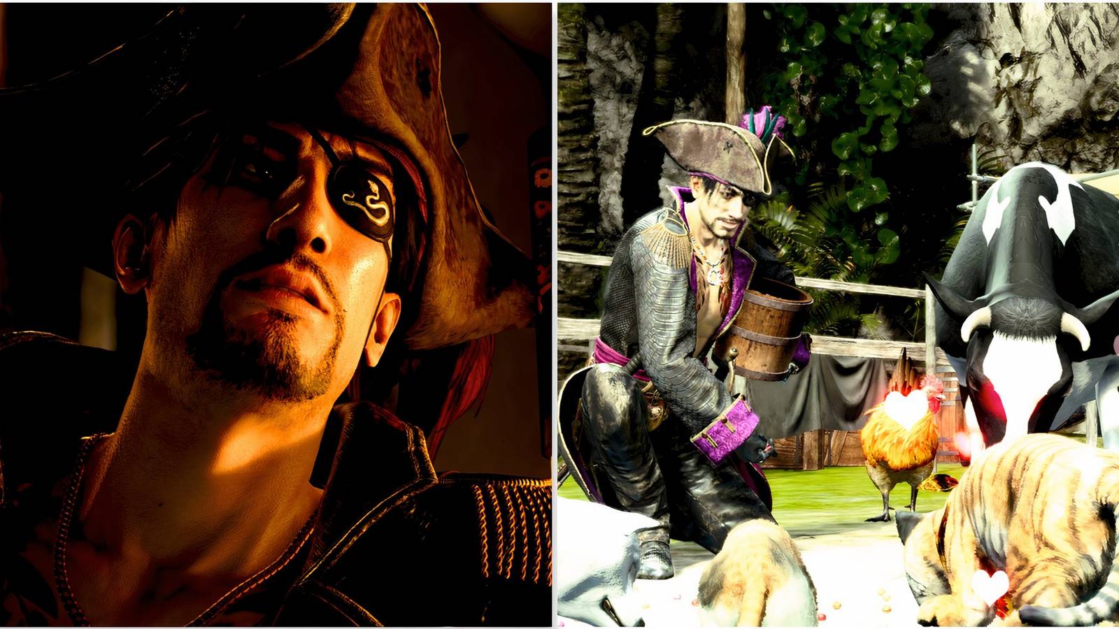 Goro and Feeding animals in Like a Dragon Pirate Yakuza in Hawaii