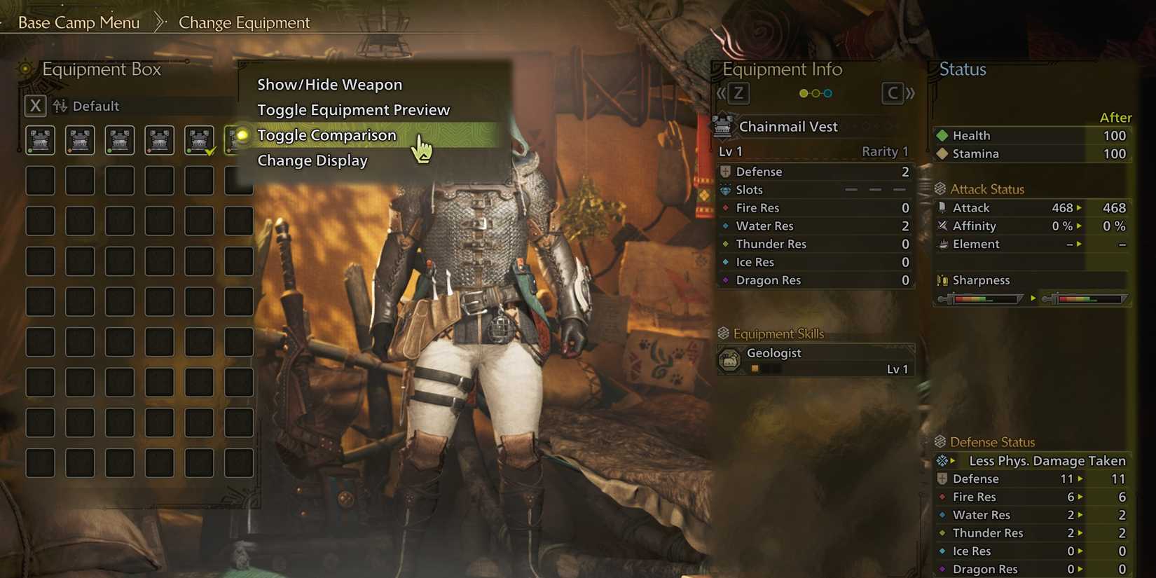 Grid Style Item Sorting  - Monster Hunter Wilds