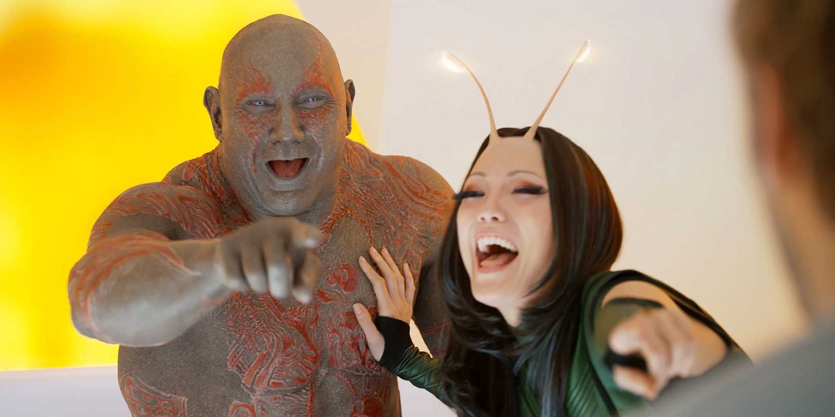 Guardians of the Galaxy Vol 2 Drax And Mantis Joke On Peter