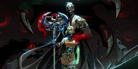 hades 2 melinoe holding axe while ares stands behind her