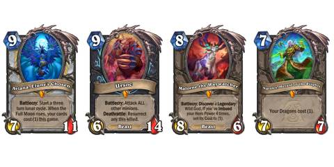 hearthstone into the emerald dream legendary minions wild gods aviana ursoc malorne naralex