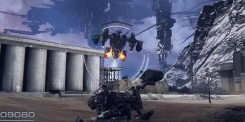 An image of the boss fight in the Armored Core 6 tutorial