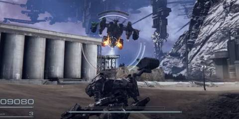 An image of the boss fight in the Armored Core 6 tutorial