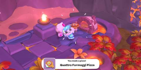 hello kitty island adventure quattro formaggi pizza