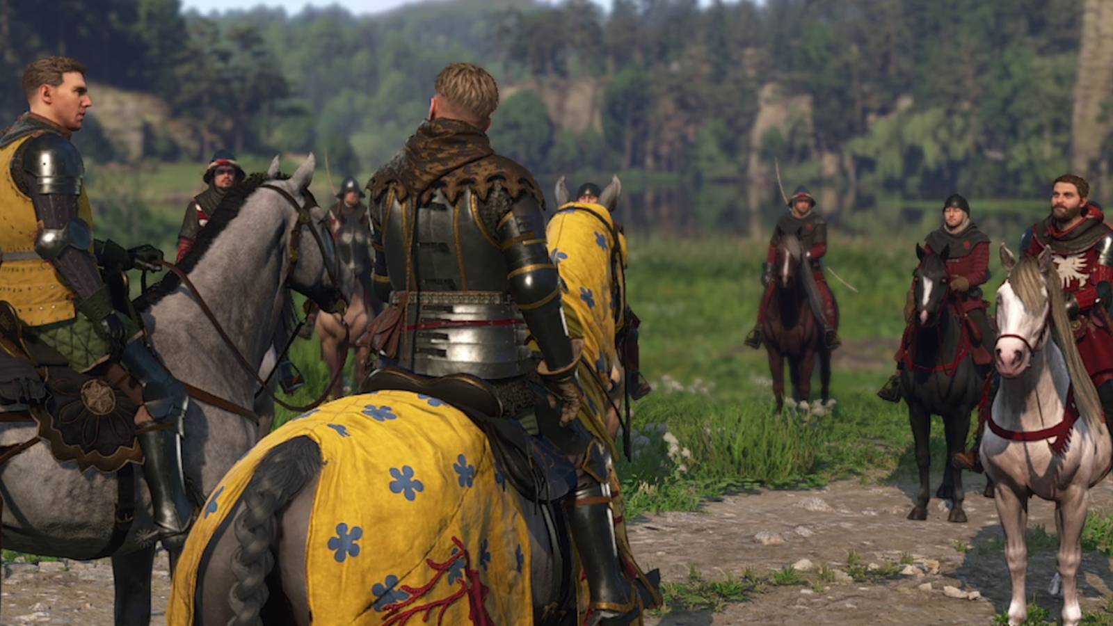 henry and hans talking to captain thomas in kingdom come deliverance 2