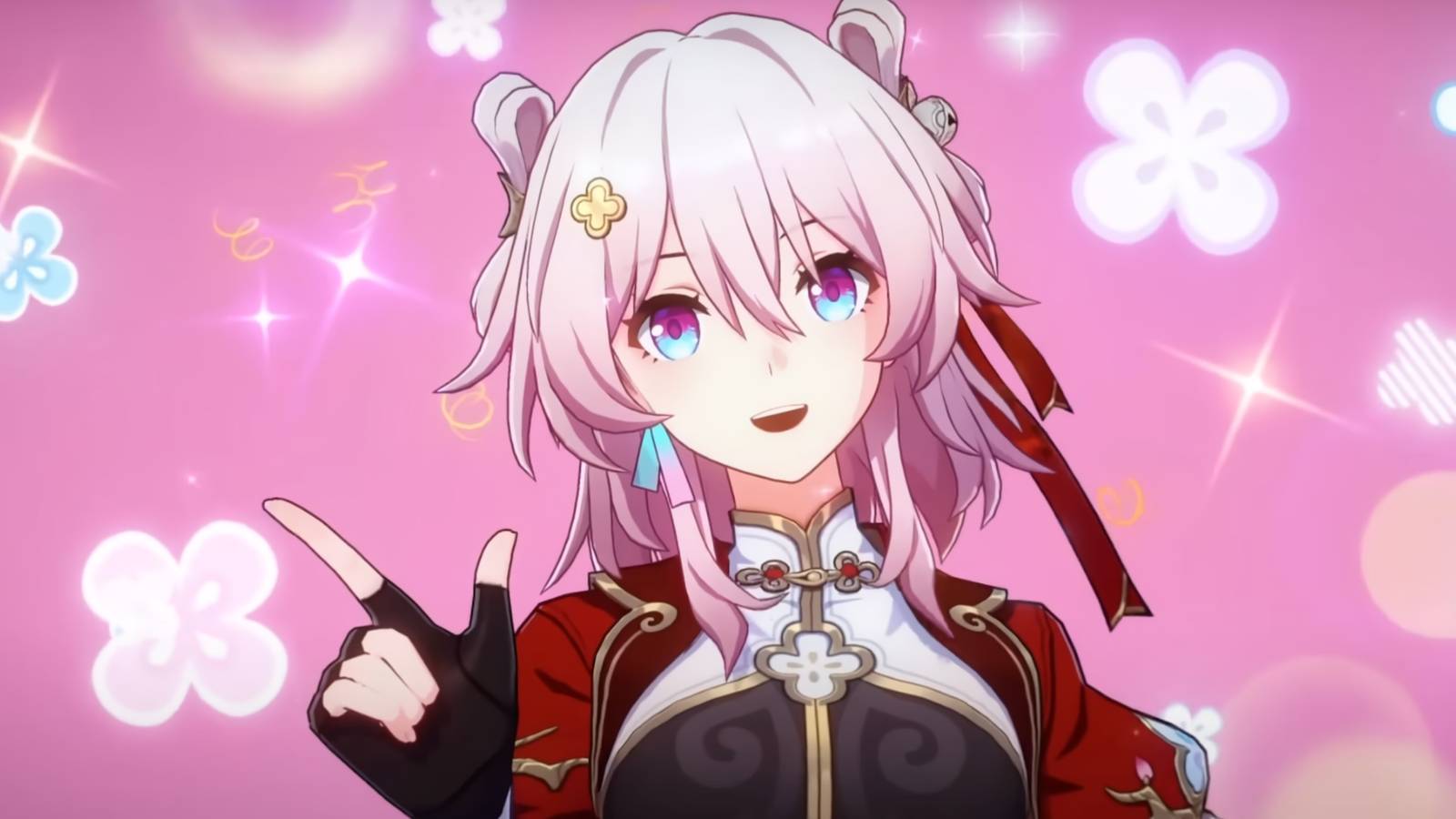 An image of March 7th's Hunt variant from Honkai: Star Rail.