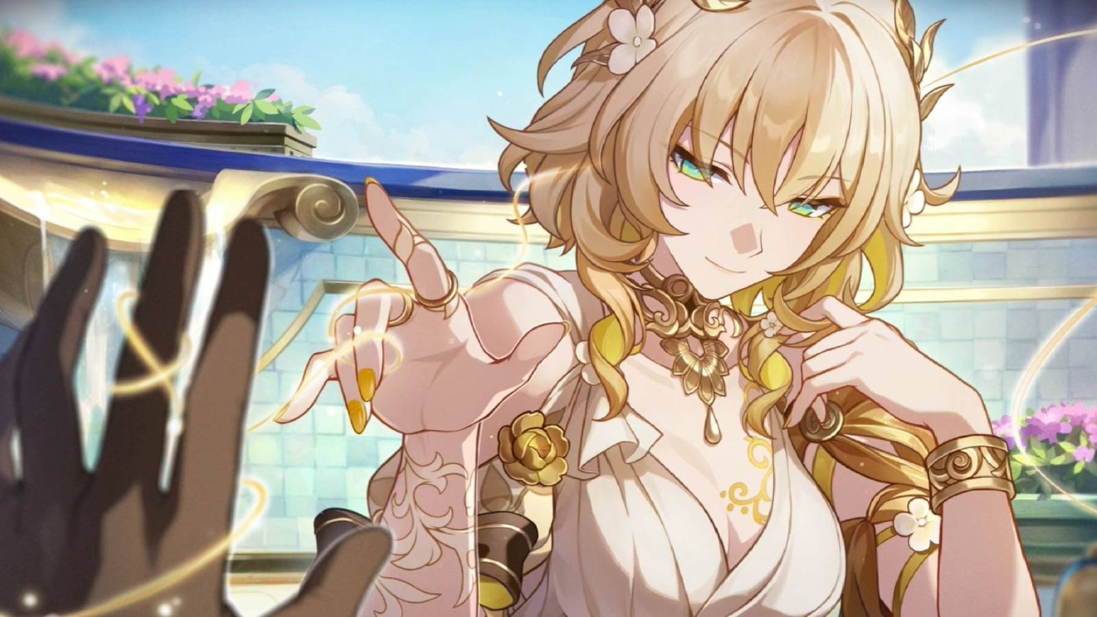 honkai star rail aglaea with golden threads cutscene
