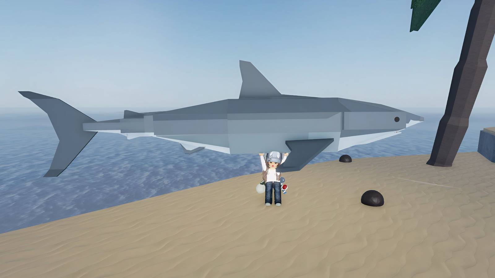 how to catch the great white shark in fisch