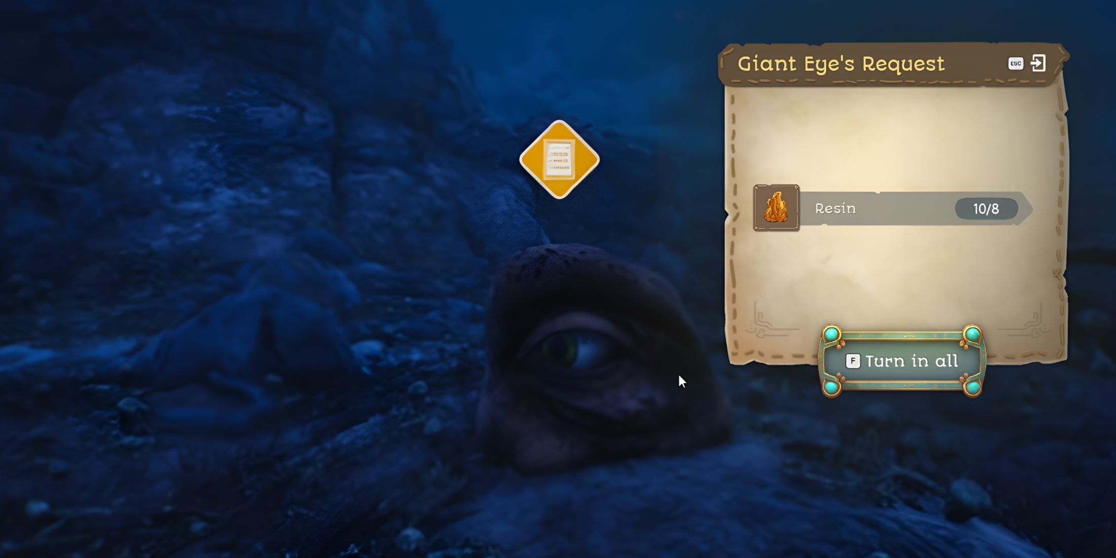 how to complete the giant eye quest in towers of aghasba