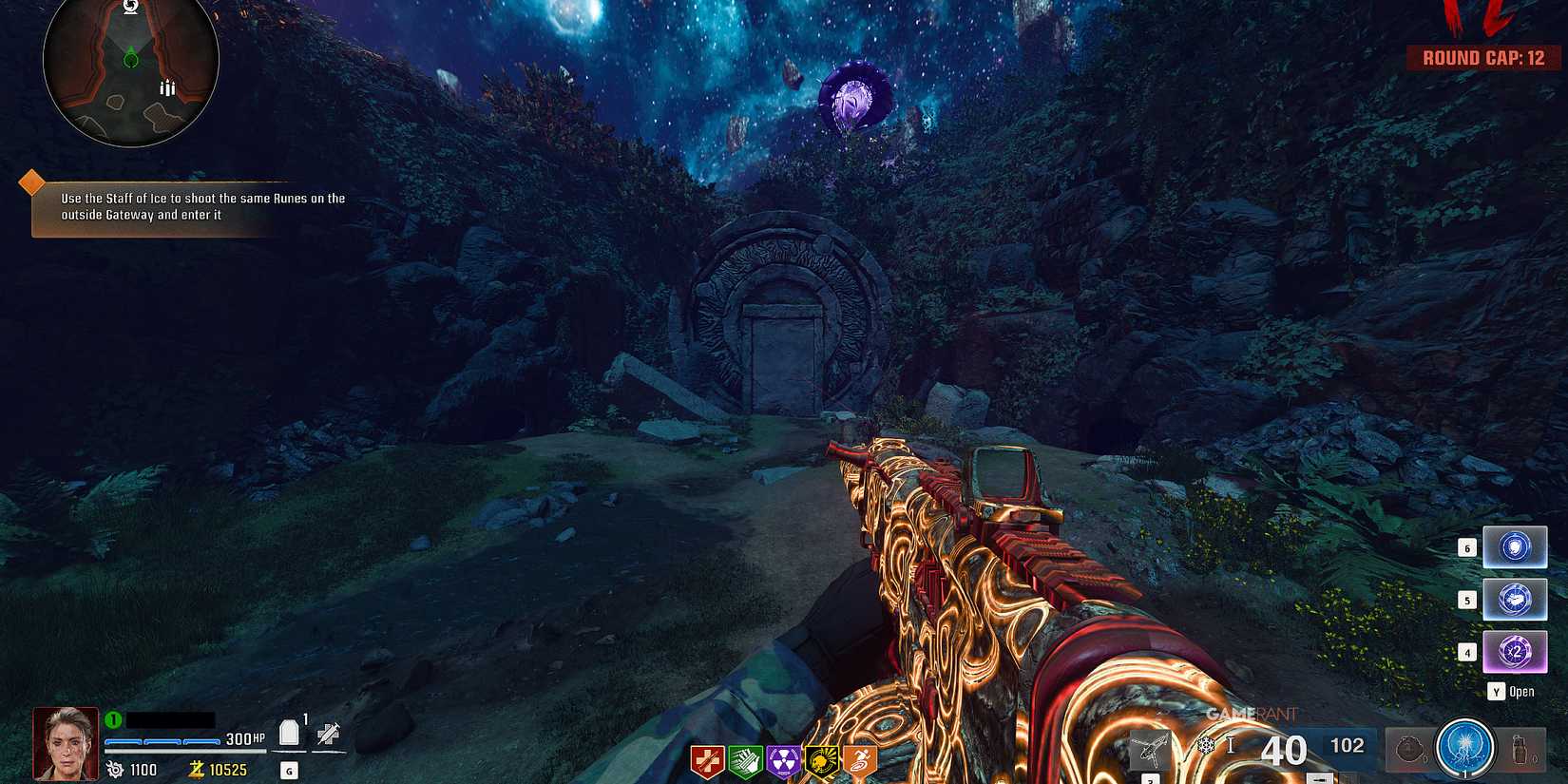 how to figure out the location of the outside gateway in the Tomb