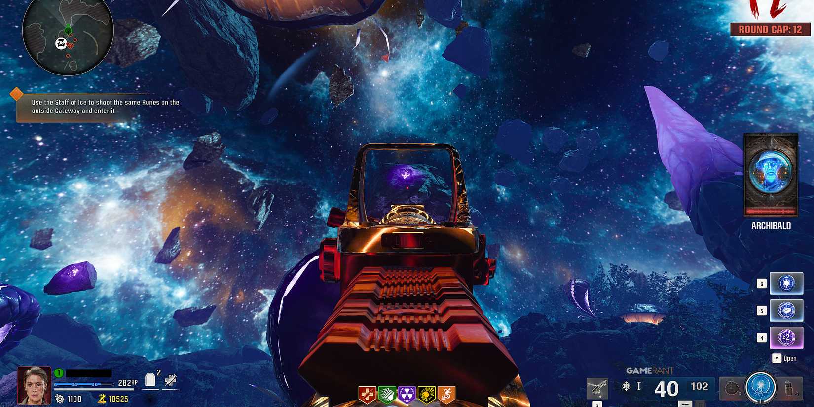 how to figure out which runes to shoot on the outside gateway in the Tomb