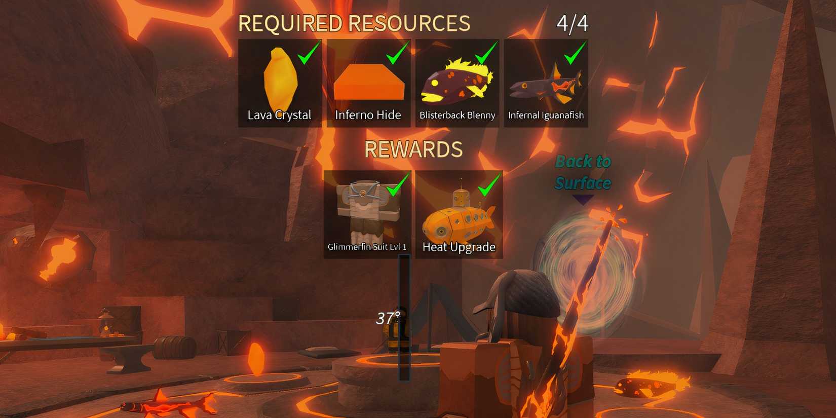 how to get submarine heat upgrade in fisch 