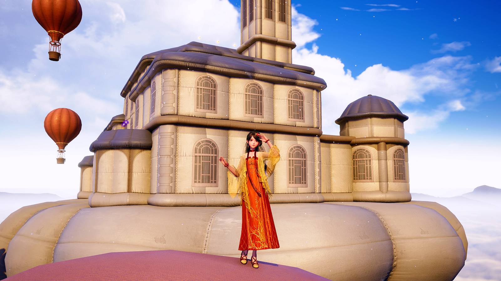 how to visit cloud top balloon and take photo in infinity nikki