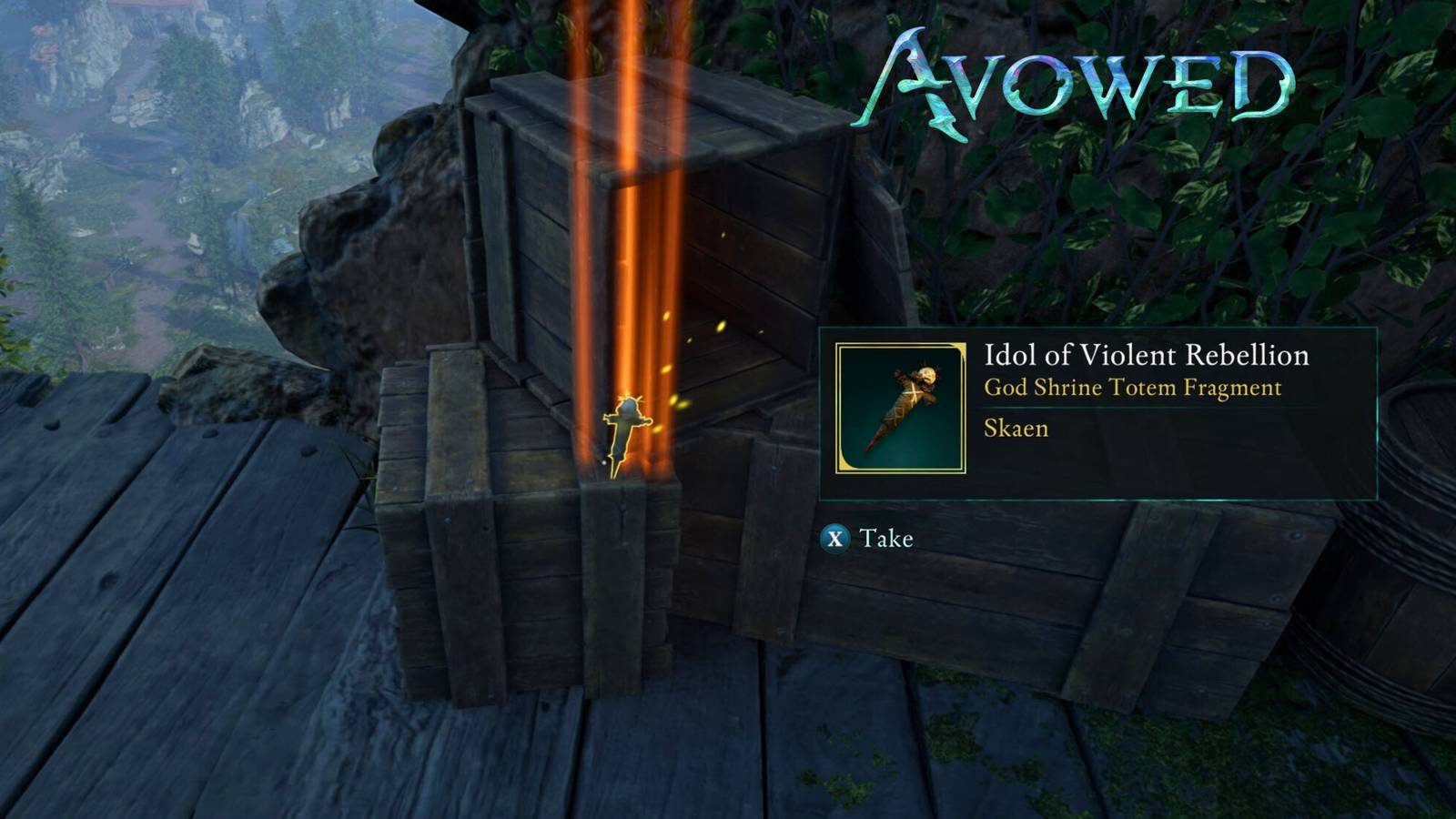 Idol of Violent Rebellion Totem Fragment Location Avowed