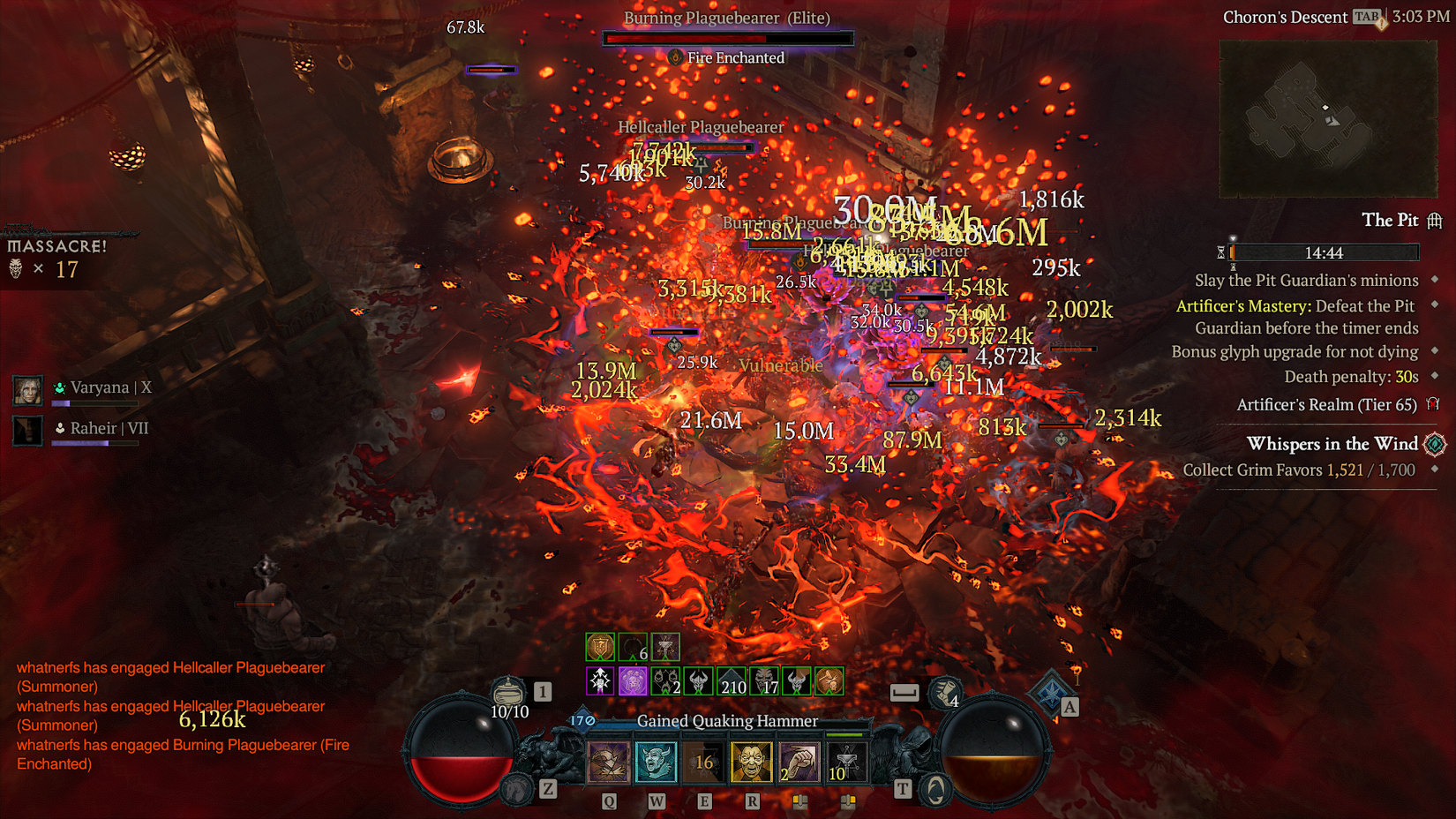 Clearing T65 Pit with Earthquake Barb in D4