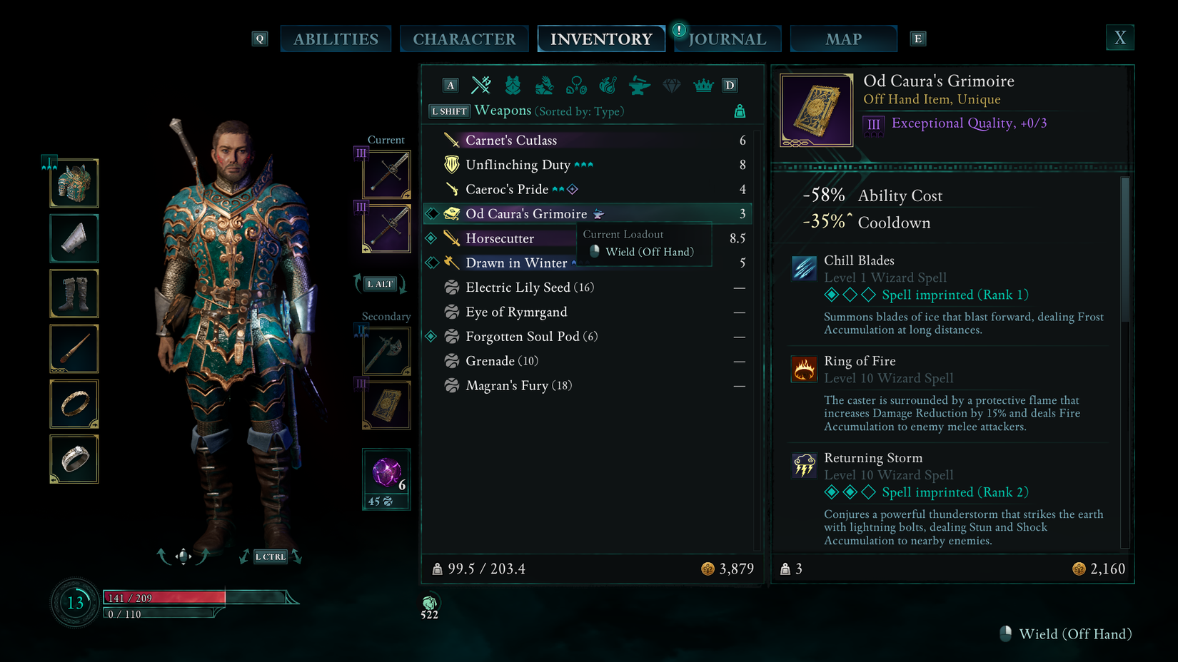 Melhores armas e armaduras para magia de sangue