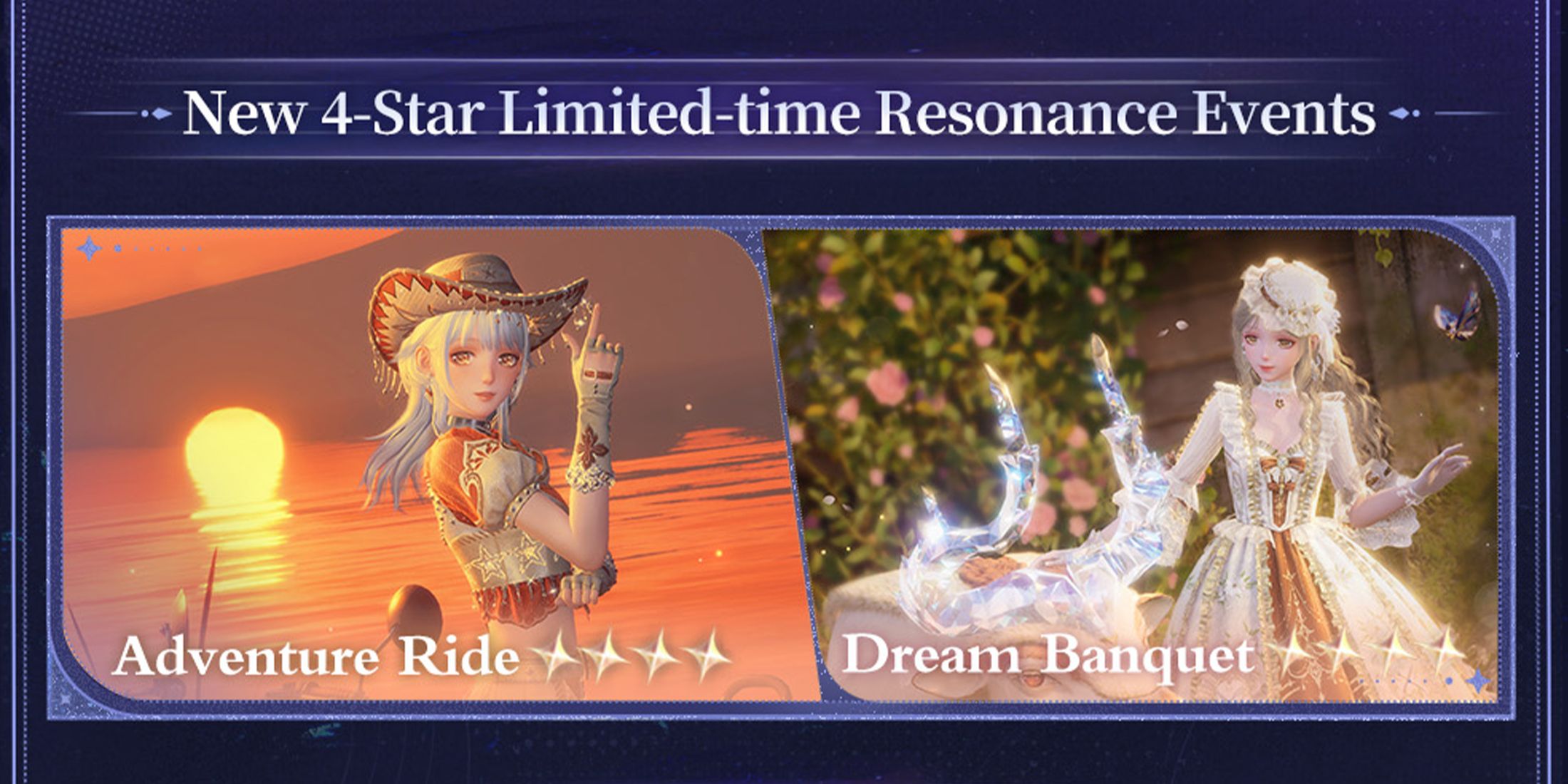 infinity-nikki-current-next-upcoming-banner-history-outfit-schedule-1-3-4-star-adventure-ride-dream-banquet