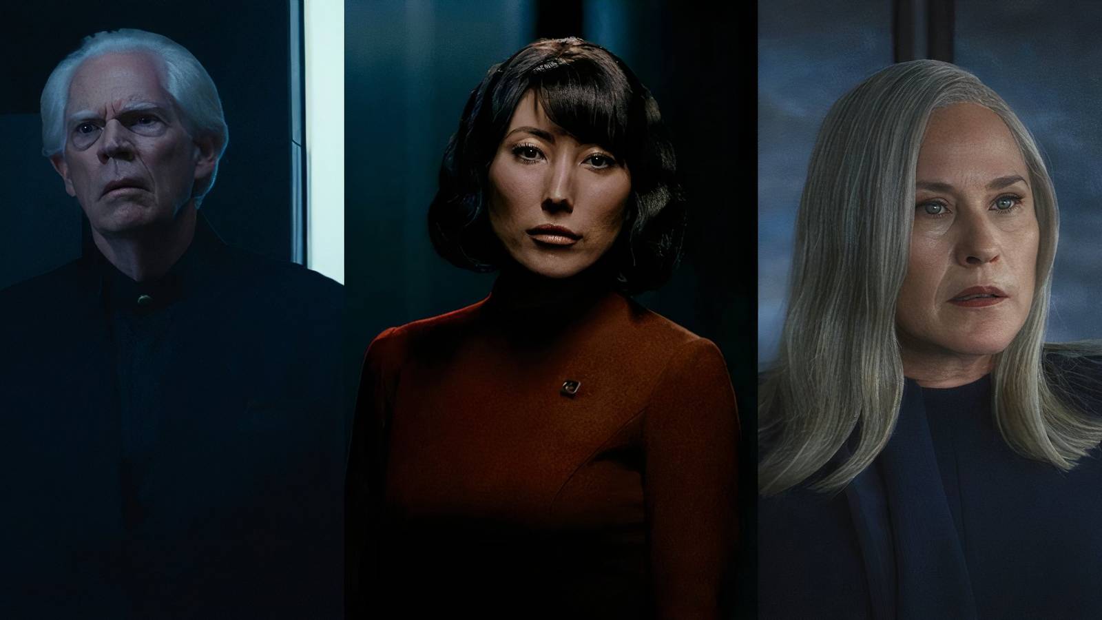 Jame Eagan, Ms. Casey, and Harmony Cobel in Severance