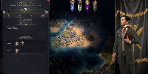 Jose Rizal friendly relationship in civ 7