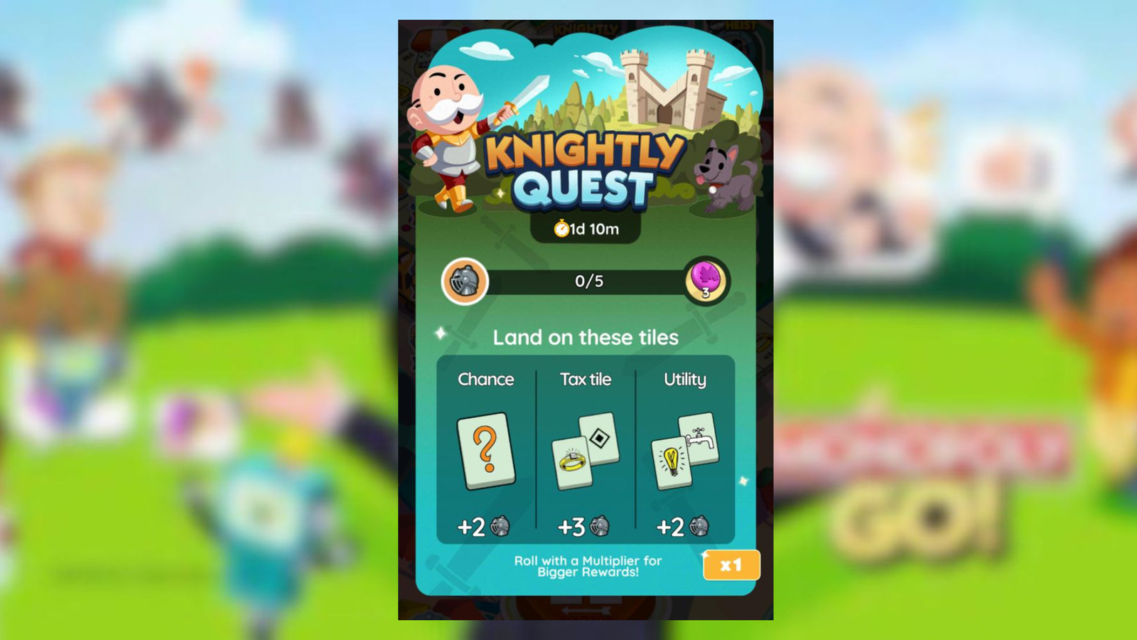 knightly quest monopoly go