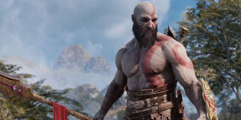 Kratos without armor.