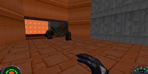 kyle facing a monster