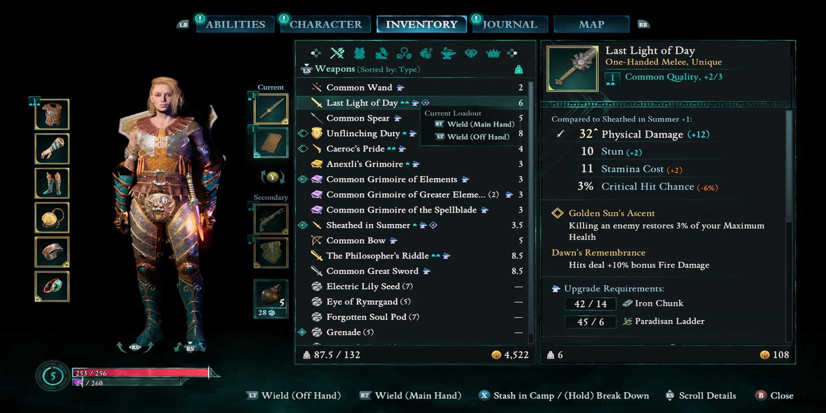 Last Light of Day weapon in Avowed