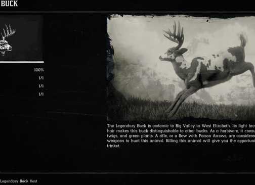 Legendary Bck Rdr2 Red Dead Redemption 2: All Legendary Animals, Ranked by Difficulty