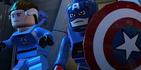 Mr. Fantastic and Captain America in LEGO Marvel Super Heroes