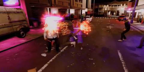 Like a Dragon Pirate Yakuza in Hawaii fighting on the street