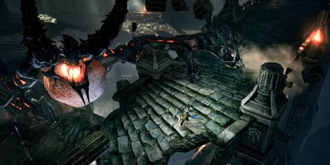 Lost Ark running from a giant enemy