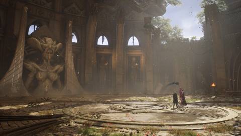 lost soul aside environment with pillars and statue