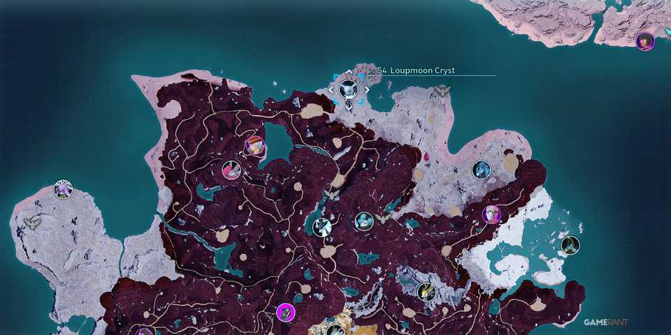 Loupmoon Cryst map location in Palworld 