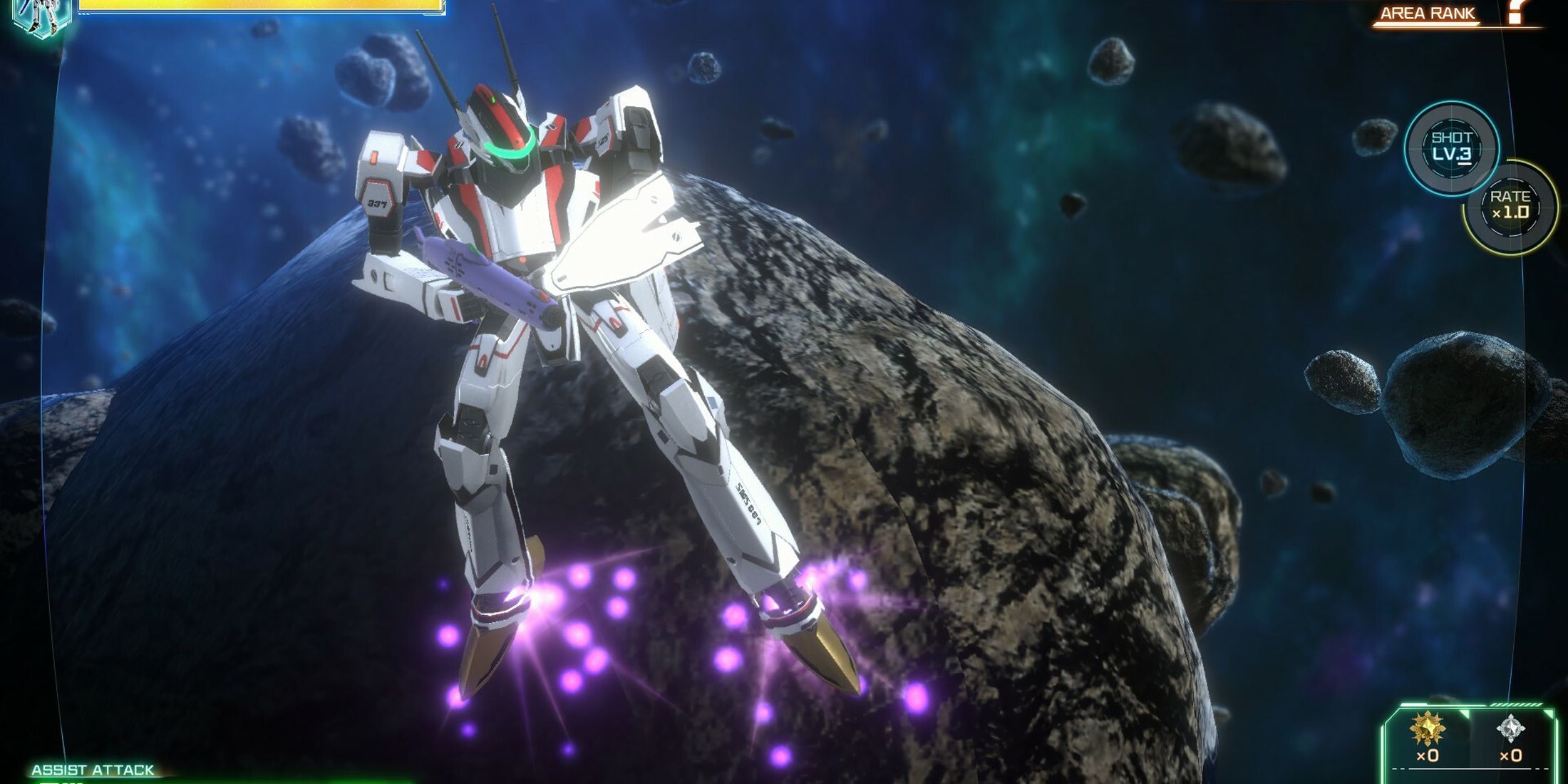 macross shooting light gameplay mecha