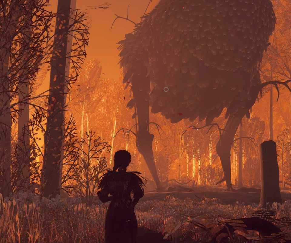main character in REKA nearer to her house with chicken legs.