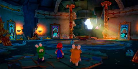 Mario + Rabbids Sparks of Hope Mario and the rabbids in a building