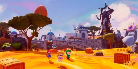 Mario + Rabbids Sparks of Hope Mario, Peach rabbid and Luigi rabbid