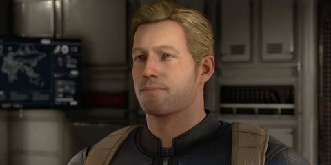 Captain America without his mask in Marvel's Avengers