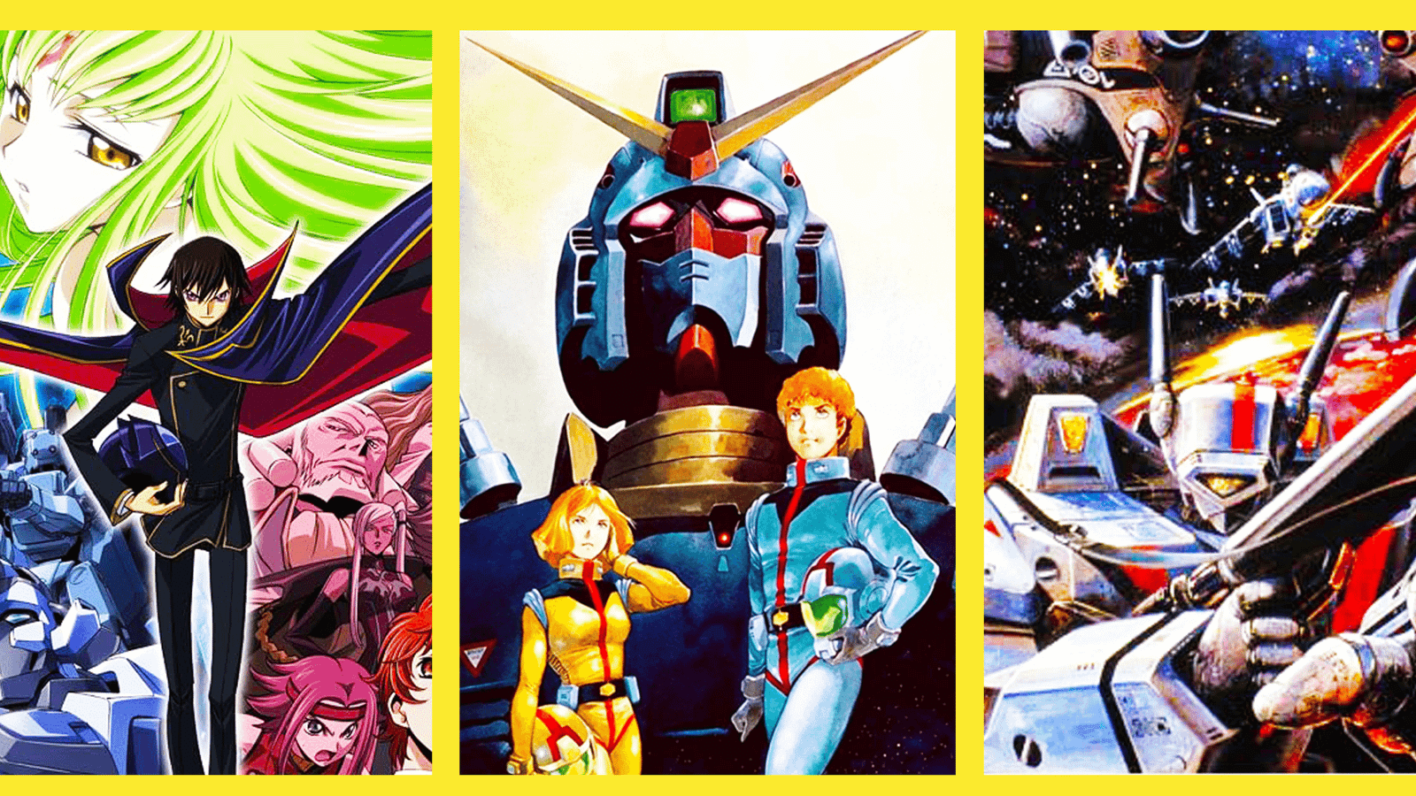 Mecha Anime with Politcs Code Geass Gundam Macross