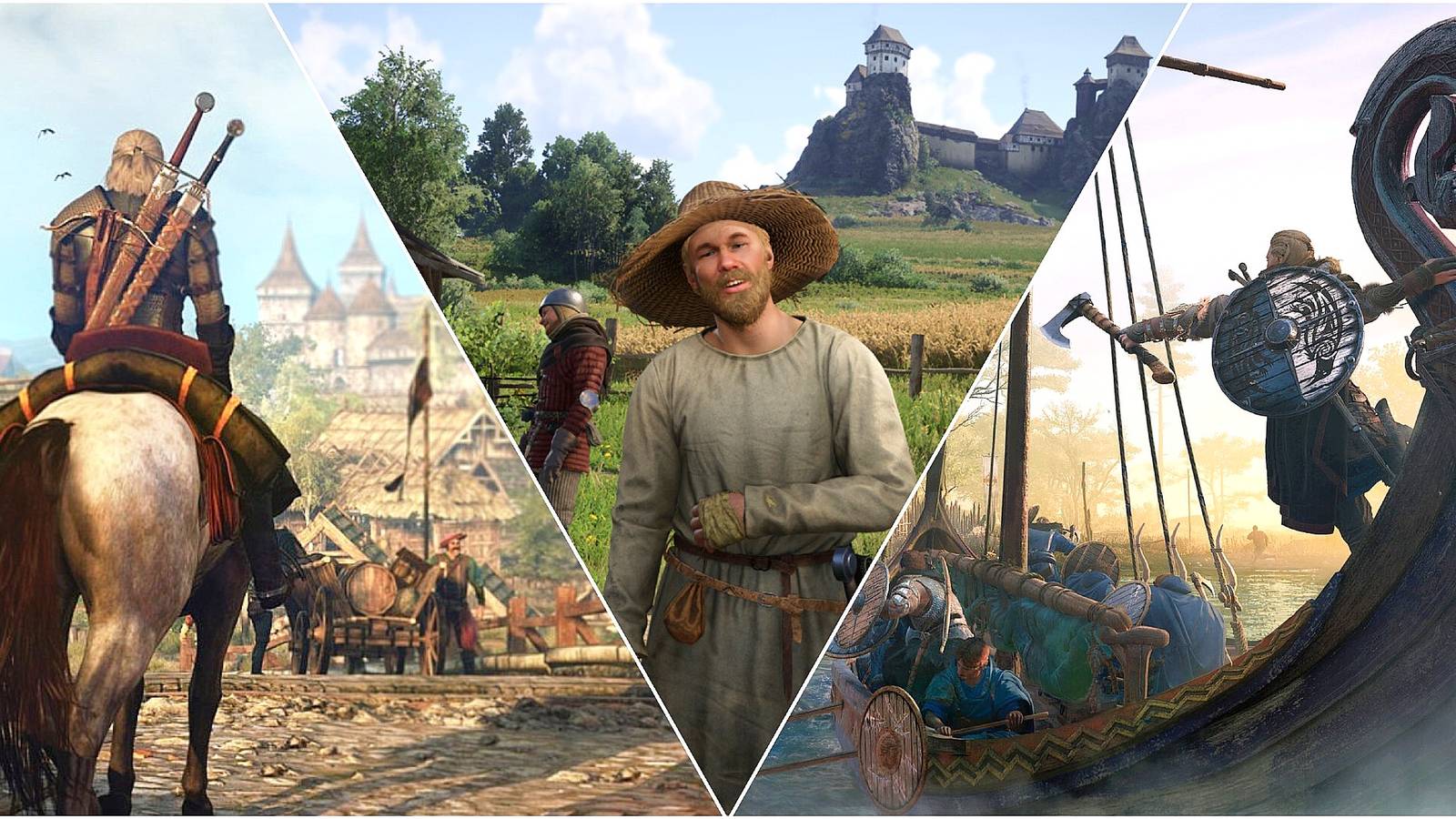 Medieval Games With The Best Exploration The Witcher 3, Kingdom Come 2, and Assassin's Creed Valhalla