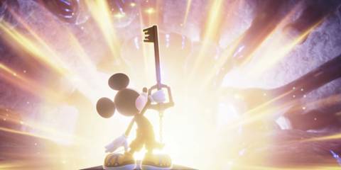Mickey closes the Door to Darkness at the end of KH1.